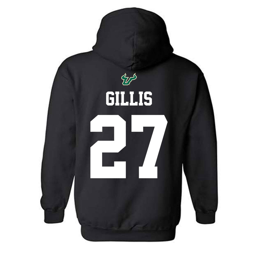 USF - NCAA Football : Jermichael Gillis - Back in Black Shersey Hooded Sweatshirt-1