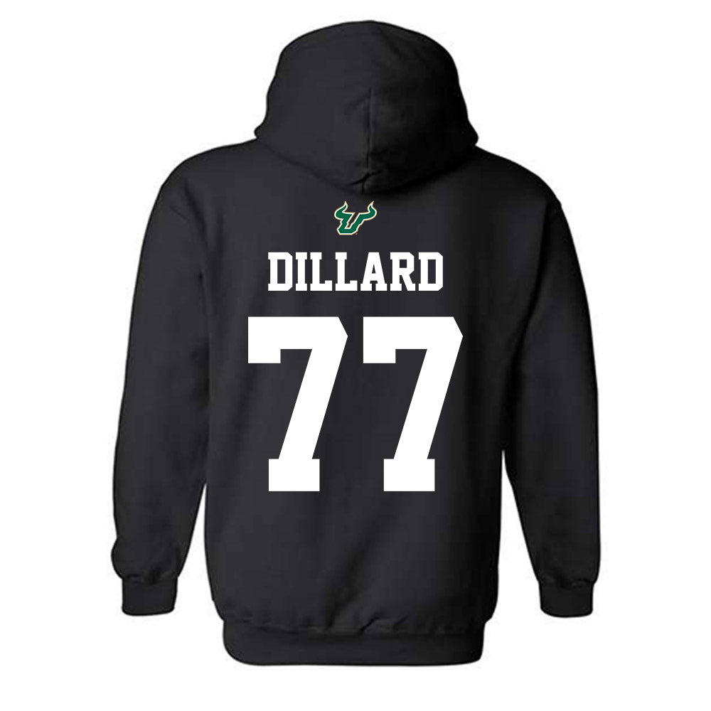USF - NCAA Football : Major Dillard - Back in Black Shersey Hooded Sweatshirt-1