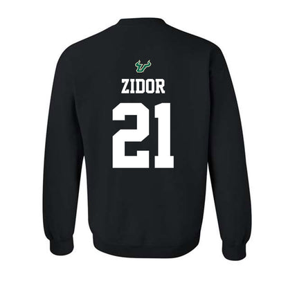USF - NCAA Football : Victor Zidor - Back in Black Shersey Crewneck Sweatshirt-1