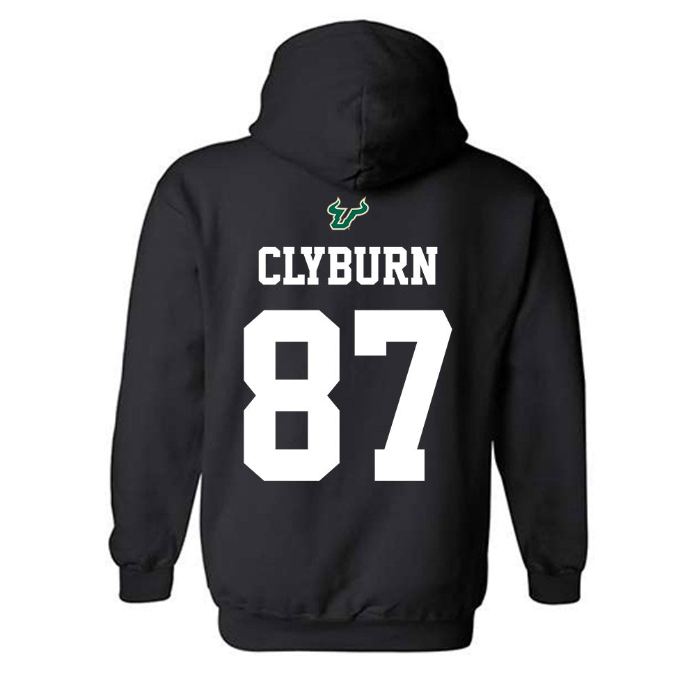 USF - NCAA Football : Luke Clyburn - Back in Black Shersey Hooded Sweatshirt-1