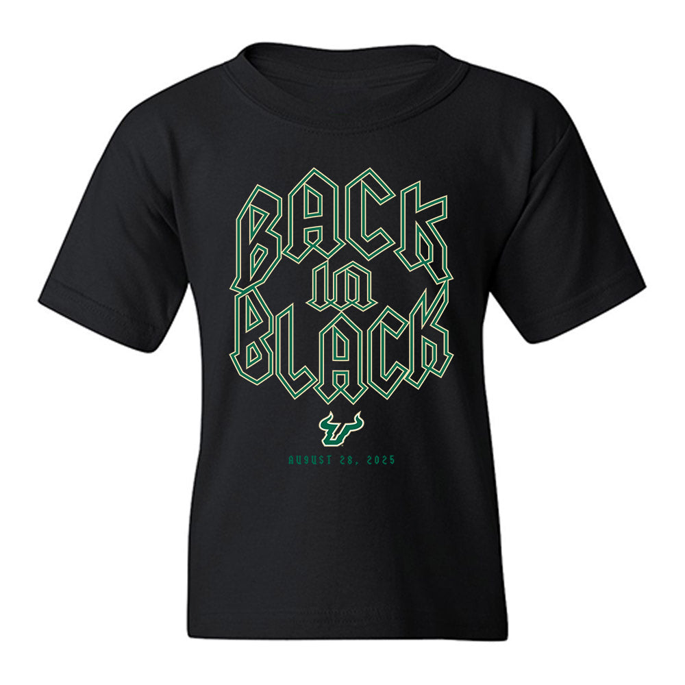 USF - NCAA Football : Dmari Roberts - Back in Black Shersey Youth T-Shirt-0