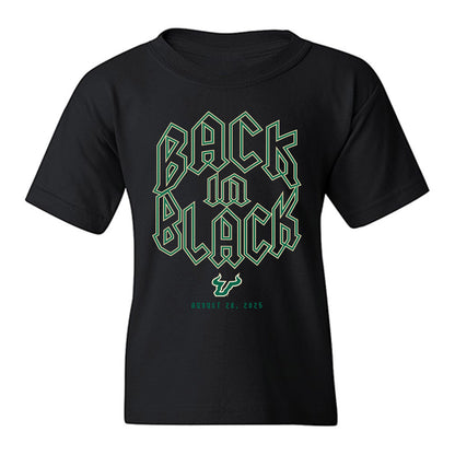 USF - NCAA Football : Dmari Roberts - Back in Black Shersey Youth T-Shirt-0