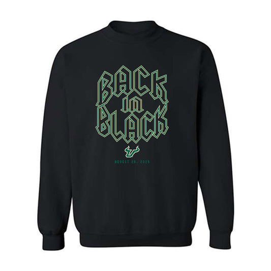 USF - NCAA Football : Colin Bellomy - Back in Black Shersey Crewneck Sweatshirt-0
