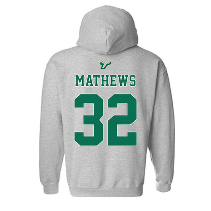USF - NCAA Football : Connor Mathews - Bay Day Shersey Hooded Sweatshirt-1