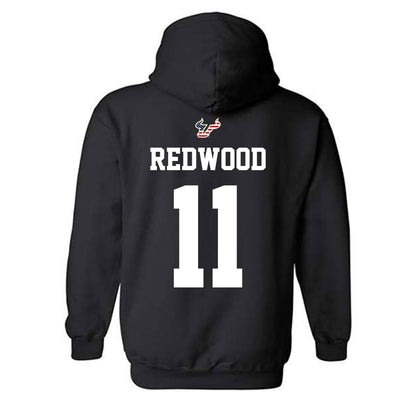 USF - NCAA Football : Asani Redwood - Salute to Service Shersey Hooded Sweatshirt-1