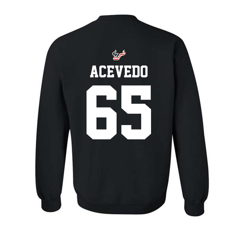 USF - NCAA Football : Jaylin Acevedo - Salute to Service Shersey Crewneck Sweatshirt-1