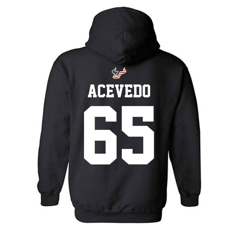 USF - NCAA Football : Jaylin Acevedo - Salute to Service Shersey Hooded Sweatshirt-1