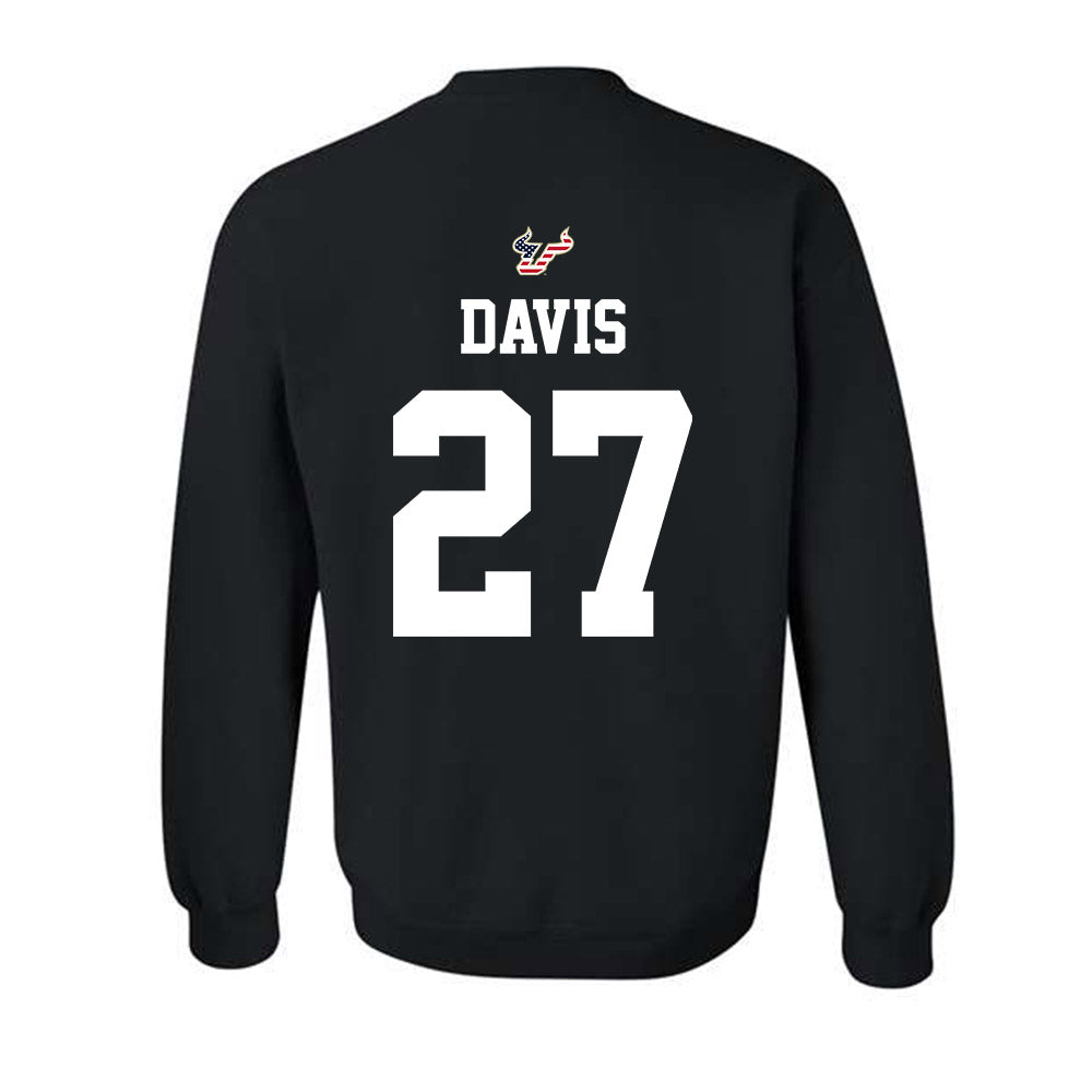 USF - NCAA Football : Jayden Davis - Salute to Service Shersey Crewneck Sweatshirt-1