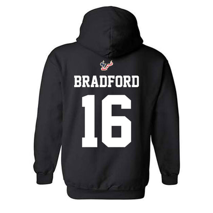 USF - NCAA Football : Jayden Bradford - Salute to Service Shersey Hooded Sweatshirt-1
