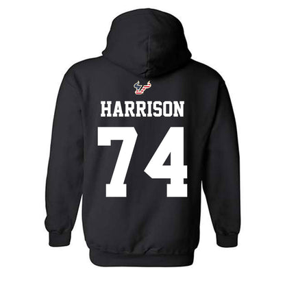 USF - NCAA Football : Jordan Harrison - Salute to Service Shersey Hooded Sweatshirt-1
