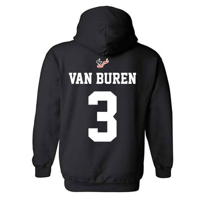 USF - NCAA Football : Michael Van Buren - Salute to Service Shersey Hooded Sweatshirt-1