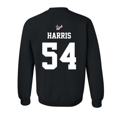 USF - NCAA Football : Caleb Harris - Salute to Service Shersey Crewneck Sweatshirt-1