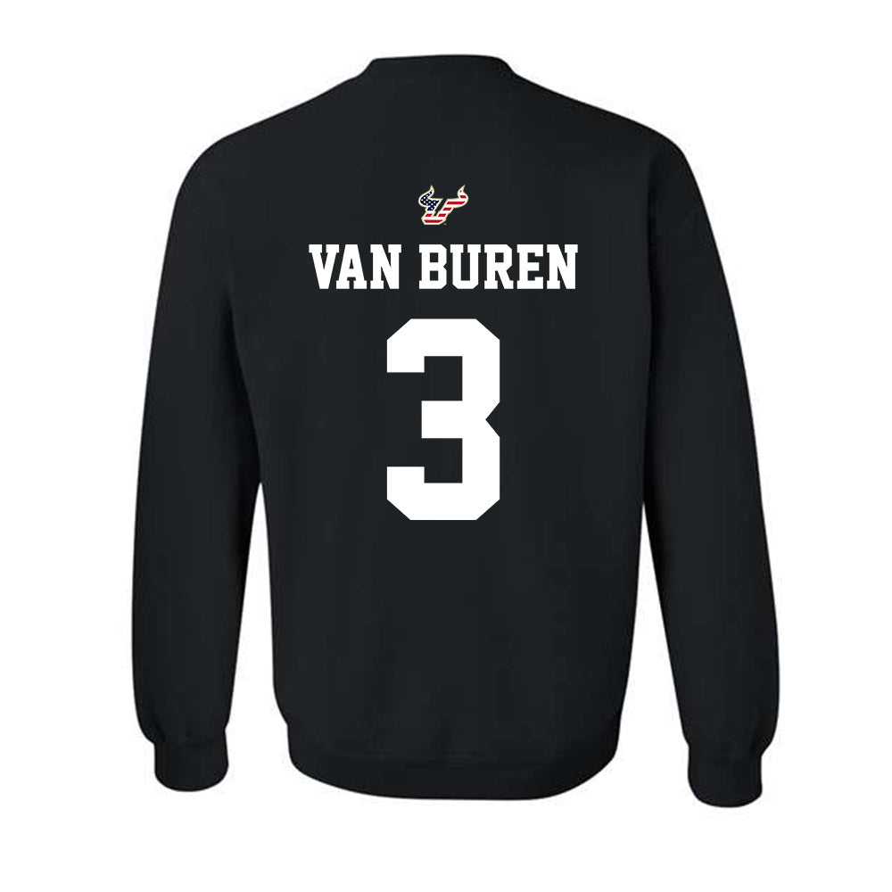 USF - NCAA Football : Michael Van Buren - Salute to Service Shersey Crewneck Sweatshirt-1