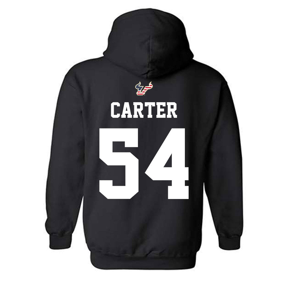 USF - NCAA Football : Braden Carter - Salute to Service Shersey Hooded Sweatshirt-1