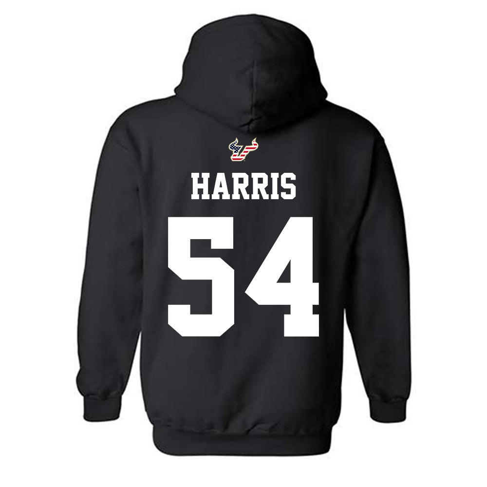 USF - NCAA Football : Caleb Harris - Salute to Service Shersey Hooded Sweatshirt-1