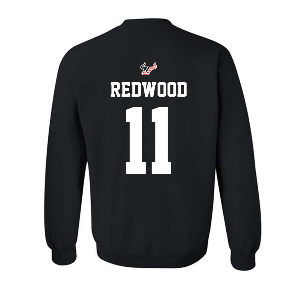 USF - NCAA Football : Asani Redwood - Salute to Service Shersey Crewneck Sweatshirt-1