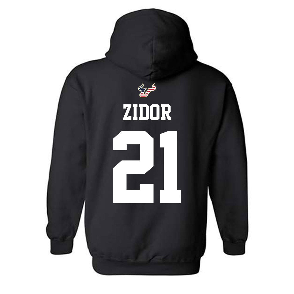 USF - NCAA Football : Victor Zidor - Salute to Service Shersey Hooded Sweatshirt-1