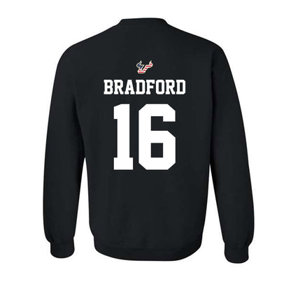 USF - NCAA Football : Jayden Bradford - Salute to Service Shersey Crewneck Sweatshirt-1