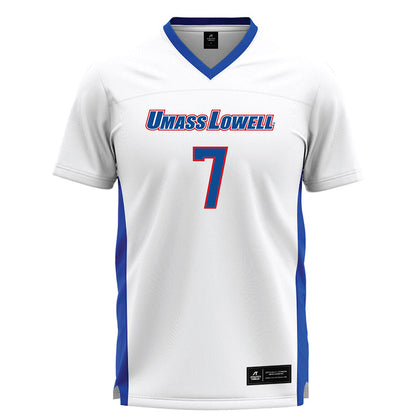 UMass Lowell - NCAA Women's Lacrosse : Madison Carter - White Lacrosse Jersey -0