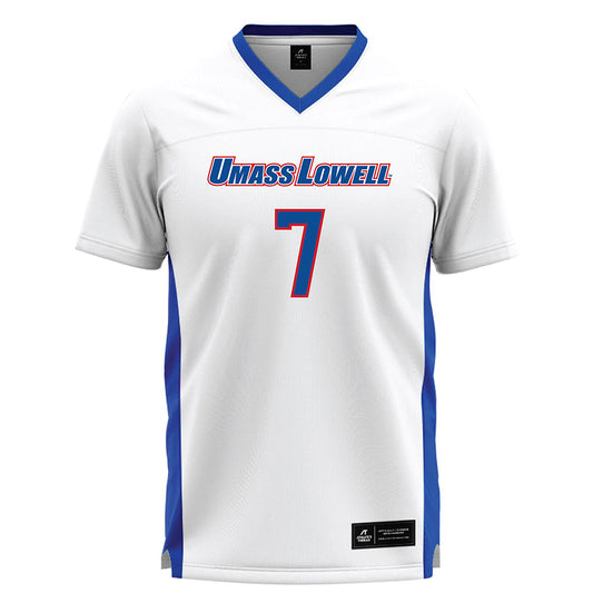 UMass Lowell - NCAA Women's Lacrosse : Madison Carter - White Lacrosse Jersey -0