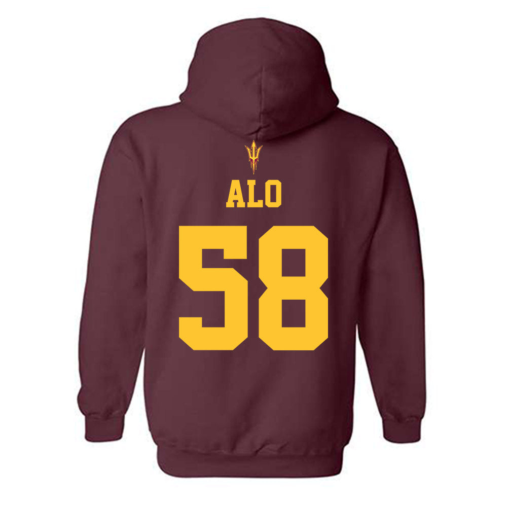 Arizona State - NCAA Football : Santana Alo - Fashion Shersey Hooded Sweatshirt-1