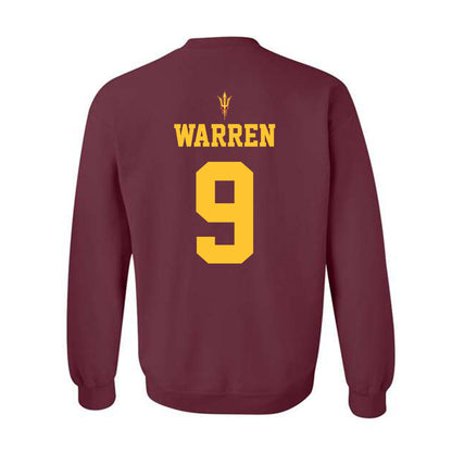Arizona State - NCAA Football : Montana Warren - Fashion Shersey Crewneck Sweatshirt-1