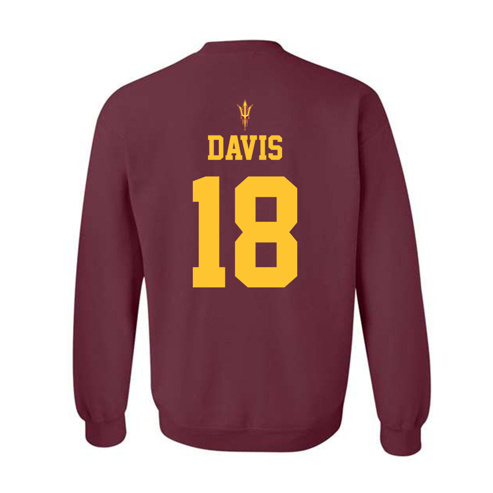 Arizona State - NCAA Football : Ramere Davis - Fashion Shersey Crewneck Sweatshirt-1