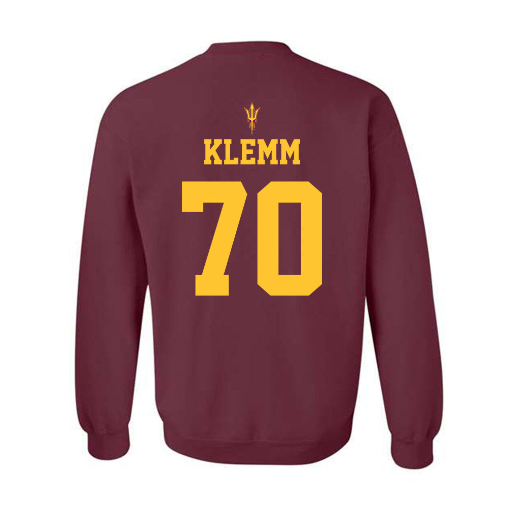 Arizona State - NCAA Football : Jalen Klemm - Fashion Shersey Crewneck Sweatshirt-1