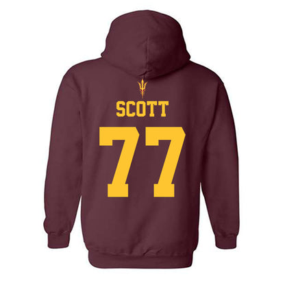 Arizona State - NCAA Football : Kyle Scott - Fashion Shersey Hooded Sweatshirt-1