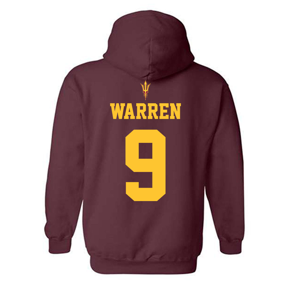 Arizona State - NCAA Football : Montana Warren - Fashion Shersey Hooded Sweatshirt-1