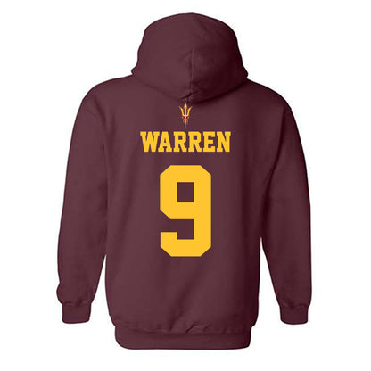 Arizona State - NCAA Football : Montana Warren - Fashion Shersey Hooded Sweatshirt-1