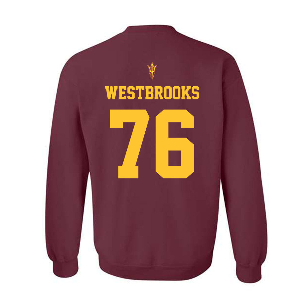 Arizona State - NCAA Football : Champ Westbrooks - Fashion Shersey Crewneck Sweatshirt-1