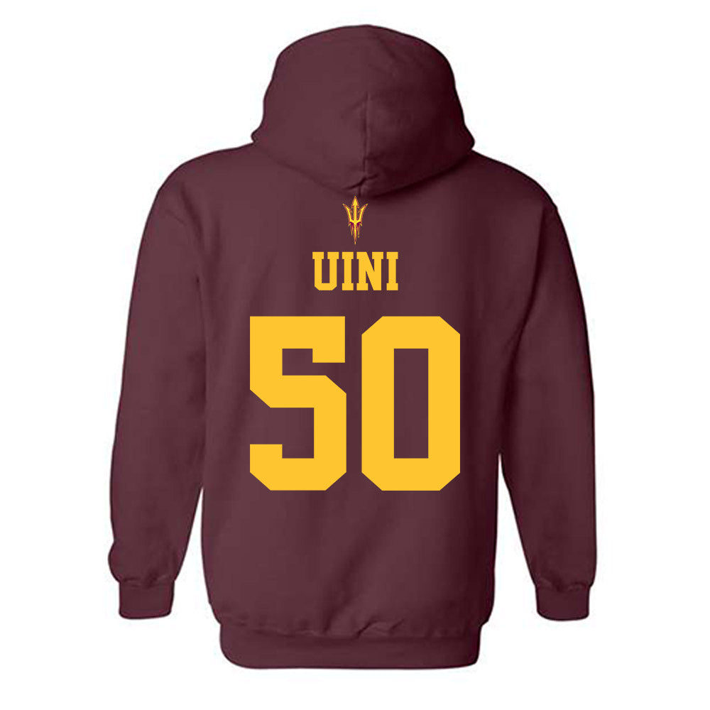 Arizona State - NCAA Football : Marques Uini - Fashion Shersey Hooded Sweatshirt-1