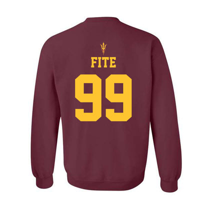 Arizona State - NCAA Football : CJ Fite - Fashion Shersey Crewneck Sweatshirt-1
