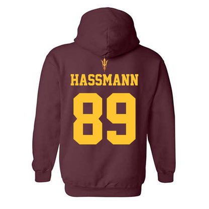 Arizona State - NCAA Football : Harry Hassmann - Fashion Shersey Hooded Sweatshirt-1