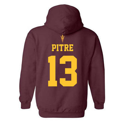 Arizona State - NCAA Football : Roman Pitre - Fashion Shersey Hooded Sweatshirt-1