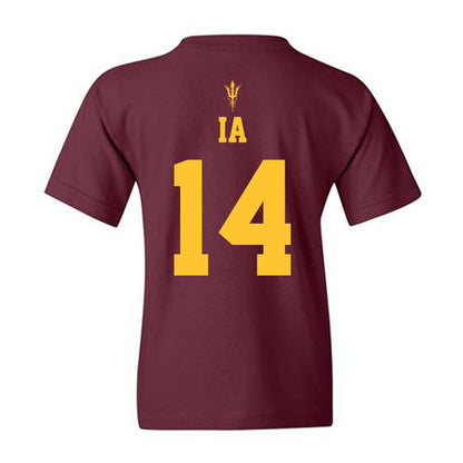 Arizona State - NCAA Football : AJ Ia - Fashion Shersey Youth T-Shirt-1