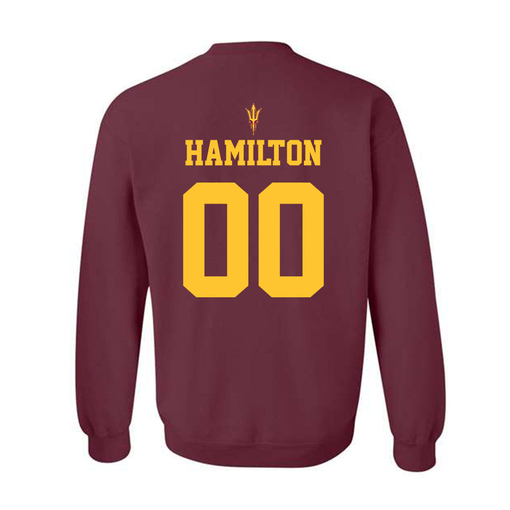 Arizona State - NCAA Football : Jaren Hamilton - Fashion Shersey Crewneck Sweatshirt-1