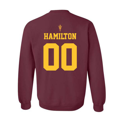Arizona State - NCAA Football : Jaren Hamilton - Fashion Shersey Crewneck Sweatshirt-1