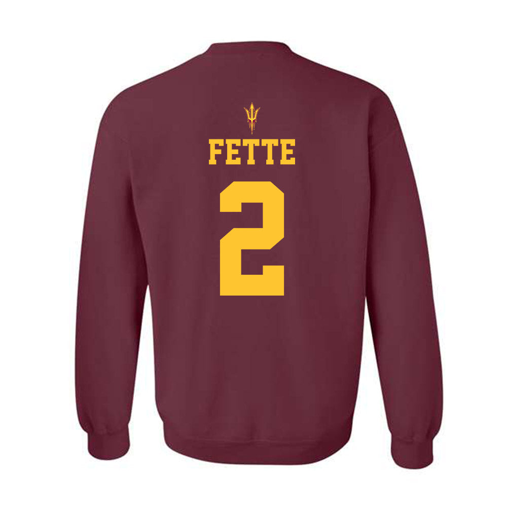 Arizona State - NCAA Football : Jake Fette - Fashion Shersey Crewneck Sweatshirt-1