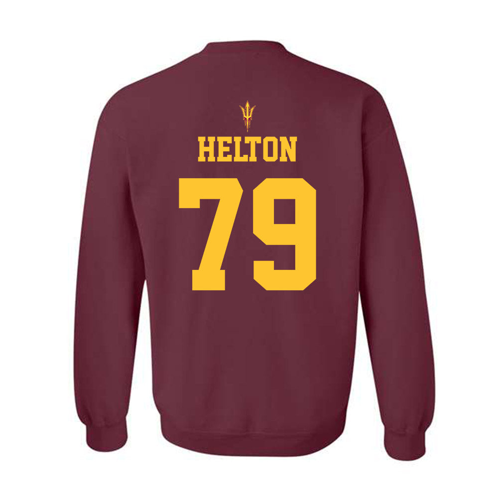 Arizona State - NCAA Football : Brent Helton - Fashion Shersey Crewneck Sweatshirt-1