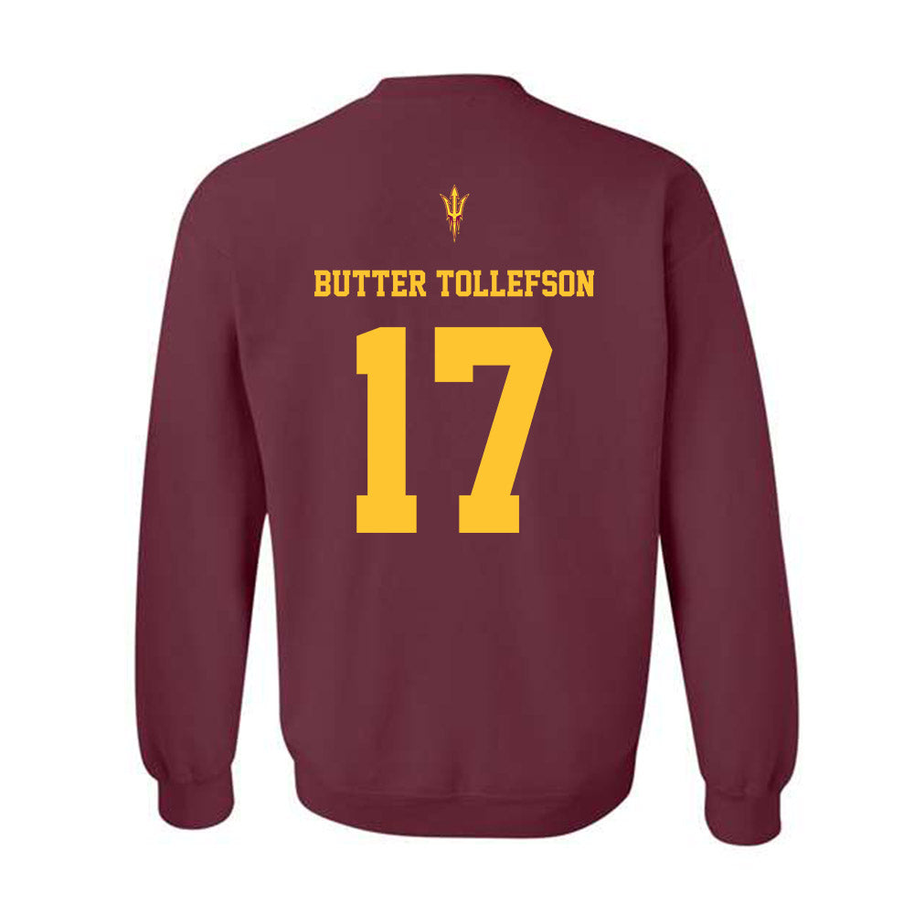 Arizona State - NCAA Football : Michael "Butter" Tollefson - Fashion Shersey Crewneck Sweatshirt-1