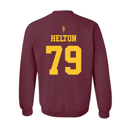 Arizona State - NCAA Football : Brent Helton - Activate The Valley Crewneck Sweatshirt-1