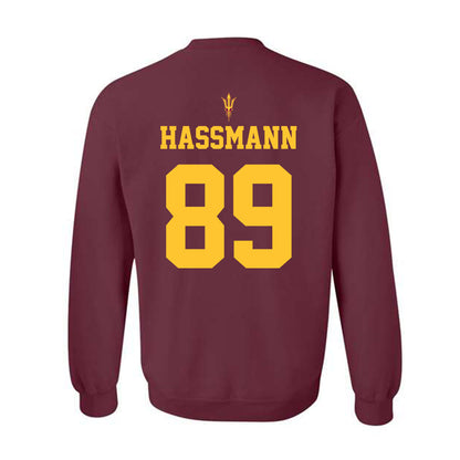 Arizona State - NCAA Football : Harry Hassmann - Activate The Valley Crewneck Sweatshirt-1