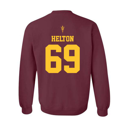 Arizona State - NCAA Football : Brent Helton - Activate The Valley Crewneck Sweatshirt-1