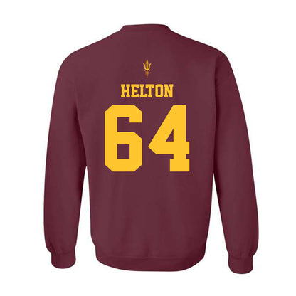 Arizona State - NCAA Football : Wade Helton - Activate The Valley Crewneck Sweatshirt-1