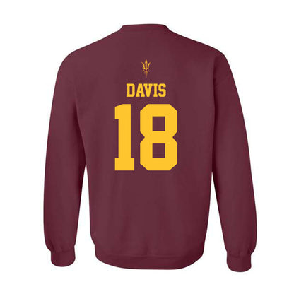 Arizona State - NCAA Football : Ramere Davis - Activate The Valley Crewneck Sweatshirt-1