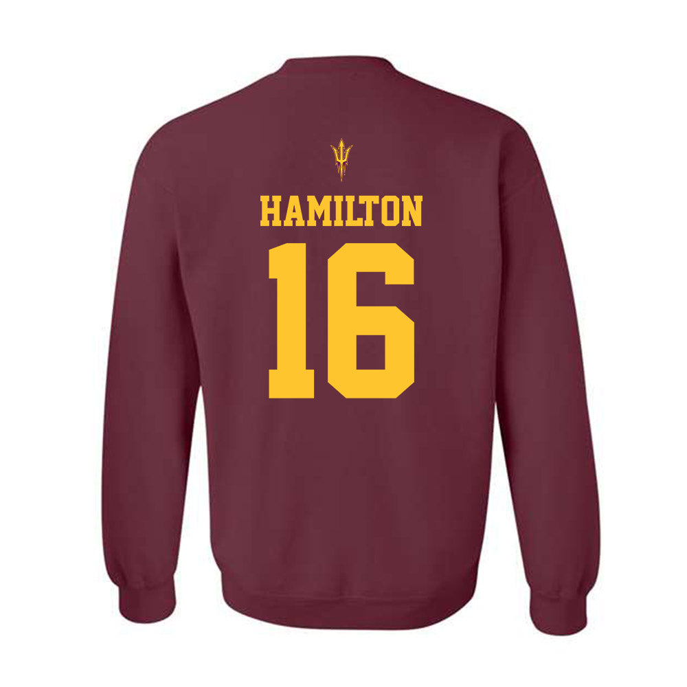 Arizona State - NCAA Football : Jaren Hamilton - Activate The Valley Crewneck Sweatshirt-1