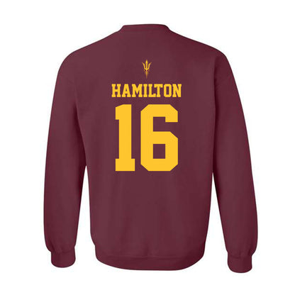 Arizona State - NCAA Football : Jaren Hamilton - Activate The Valley Crewneck Sweatshirt-1