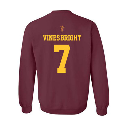 Arizona State - NCAA Football : Raiden Vines-Bright - Activate The Valley Crewneck Sweatshirt-1